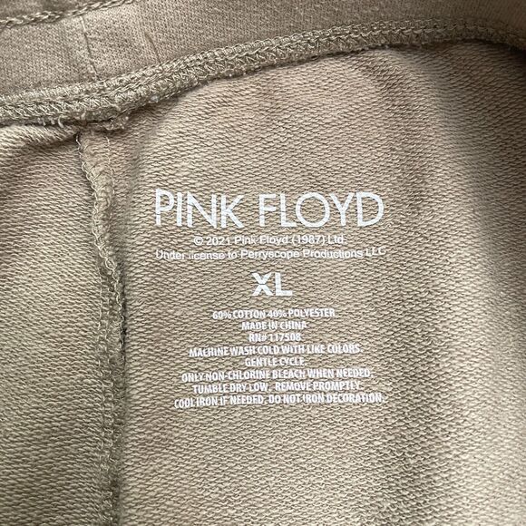 Pink Floyd Wide Leg Sweatpants Women XL Brown Graphic Elastic Waist Casual 34x29 - Picture 9 of 14